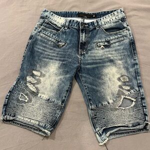 Decibel light-wash denim shorts